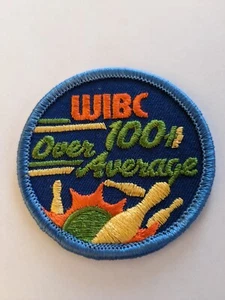 Vintage WIBC 100 Point Average Patch Aufnäher Bowling  - Bild 1 von 2