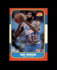 1986-87 Fleer #129 Mike Woodson come nuovo Sac Kings Break 8 - Foto 1 di 4