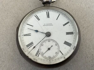 T Gaunt Melbourne Australia quadrante &movt leva fusibile argento coppia cassa 1 3/4” funzionante - Foto 1 di 9