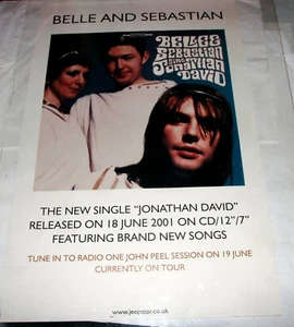 BELLE UND SEBASTIAN JONATHAN DAVID UK POSTER 19x30" - Bild 1 von 3