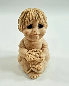 Vintage QUARRY KIDS Bradley Rescued 4” Stone Retired FIGURINE 2001 FAST SHIP - Picture 1 of 5