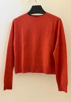 NEW Vintage 1992 J.Crew Warm Burnt Orange Crew Neck Shetland Wool Sweater M - Image 1 of 4