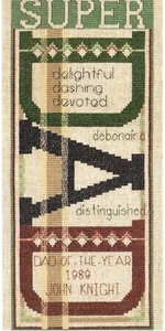 Leisure Arts Vatertag Super Papa einzelnes Kreuzstichmuster - Bild 1 von 3