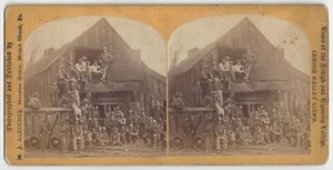 Niños mineros del carbón de 1870 - Mauch Chunk, Pennsylvania, Railroad Stereoview, mano de obra - Imagen 1 de 2