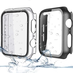 For Apple Watch 7 6 SE 5 4 40mm-45mm Glass Screen Protector Full Cover Hard Case - Picture 1 of 15