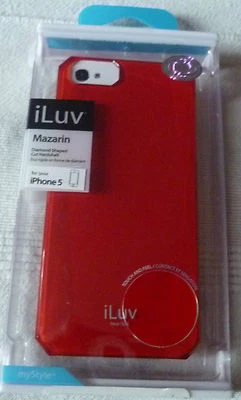 iLuv Mazarin Diamond Cut Hardshell Case for Apple iPhone 5/S in Glossy Red - Image 1 of 4