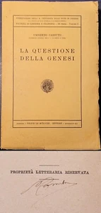 LA QUESTIONE DELLA GENESI - UMBERTO CASSUTO - LE MONNIER - 1934 - AUTOGRAFATO - - Foto 1 di 1