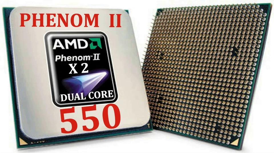 PROCESSORE SOCKET AM2+ AM3 PHENOM II 550 DUAL CORE X 2 _ 3.10 GHZ 64 BIT L3 6MB - Immagine 1 di 1
