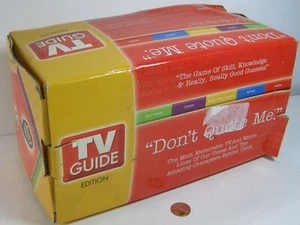 Don't Quote Me TV Guide Edition Board Game 2004 2-5players Age:14+ Box Damaged - Picture 1 of 4