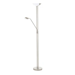 EGLO LED Stehlampe BAYA Stehleuchte silber 180 cm dimmbar EEK:E (Spektrum A-G) - Bild 1 von 5