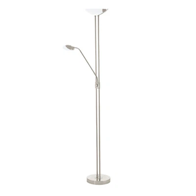 EGLO LED Stehlampe BAYA Stehleuchte silber 180 cm dimmbar EEK:E (Spektrum A-G) - Bild 1 von 4