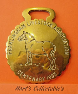 HORSE BRASS - 1993 FRAMLINGHAM LIVESTOCK ASSOCIATION CENTENARY BY KB LOT B9 - Picture 1 of 1