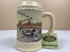 Vintage Wilderness Collection Beer Stein Ceramic Mug Mallard Duck Pond Marsh NEW