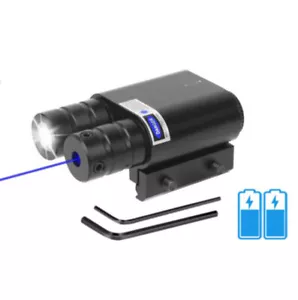 Low Profile Compact Blue Dot Laser Sight &Tactical LED for Picatinny Weaver 20mm - Picture 1 of 8