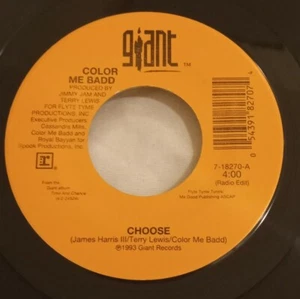 Color Me Badd Choose / Choose (Radio Edit) 45 RPM 7" Giant Records 1993 Vinyl - Picture 1 of 4