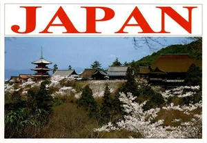 Fiori di ciliegio, tempio Kiyomizu, Kyoto, Giappone, Sakura, Hanami, cartolina giapponesi - Foto 1 di 2
