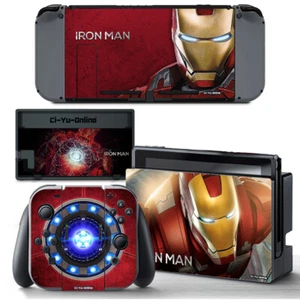 Ci-Yu-Online [NS] Iron Man VINYL Joy-Con SKIN STICKER Decal for Nintendo Switch  - Picture 1 of 3