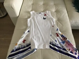 Monna Lisa girls top age 9 news white with butterfly pattern on sides - Picture 1 of 6