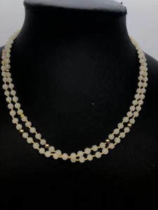 Vintage Chrysoberyll Perlenkette mit vergoldeten Abstandshaltern 34" R197 - Bild 1 von 4