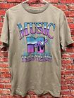 Mtv Music Television Lightning Brown Graphic T-Shirt Men's Size Large New