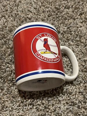 Винтажная бейсбольная белая кофейная кружка St. Louis Cardinals MLB 11 унций чашка 1967 логотип - Изображение 1 из 4