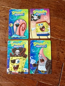 4 card set SpongeBob coin pusher Gary Snail Pirates Of The Bikini Bottom - Picture 1 of 1