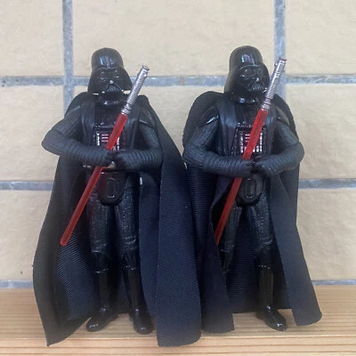 LOT OF 2PCS Star Wars Darth Vader 3.75" with Lightsaber Hasbro Action Figure toy - Image 1 of 4