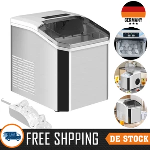 12kg 24H Eiswürfelmaschine Eiswürfelbereiter Ice Maker 9 Eiswürfel in 7min NEU - Bild 1 von 12