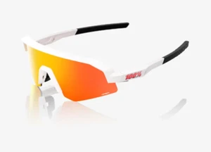 100% SLENDALE YOUTH SPORT PERFORMANCE SUNGLASSES WHITE HIPER RED MIRROR LENS - Picture 1 of 6