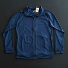 NEUF petite veste de piste en tricot à fermeture éclair complète pour hommes bleu marine bleu marine UA Coldgear