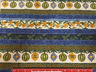  Fat Quarter-Royal Holiday by Deb Strain- 19226 -Christmas garland ornaments - Image 1 of 2
