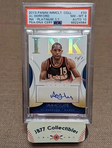 2013 Panini Immaculate Collection Auto AL Horford 1/1 PLATINUM Ink PSA 8 PSA 10 - Picture 1 of 2