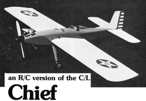 Plan d'avion modèle (RC) : Chief 521⁄2" pour moteur 0,30-,40 (R/C ver de Palmer C/L) - Photo 1/2