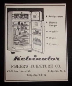1955 Fisher's Furniture Co. Werbung Bridgeton, NJ - Bild 1 von 1