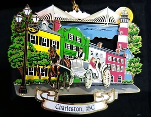 Charleston SC Regenbogenreihe Rabenelbrücke Ornament Nationen Schätze Weihnachten - Bild 1 von 5