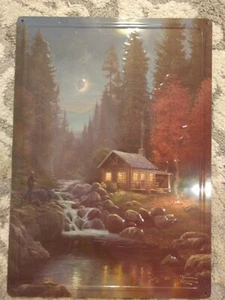 Thomas Kinkade Away From It All - Tin Metal Sign | 12"X17" | - Picture 1 of 4
