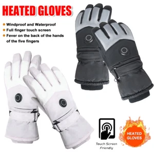 USB Heated Gloves Winter Warm Electric Cycling Gloves Waterproof Windproof 2024 - Picture 1 of 21