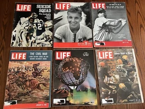 6 Life Magazines 1948-1971 Football, Campanella, Kent School, 1964 World's Fair - Imagen 1 de 24