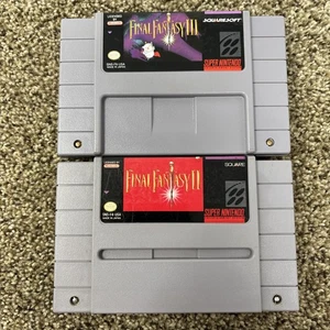 Final Fantasy III FF3 And Final Fantasy II SNES Game Lot Genuine Cartridges - Picture 1 of 4