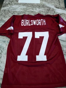 Arkansas Razorback #77 Brandon Burlsworth football Jersey Burls Kids 2024 🕶️ 🐗 - Picture 1 of 14