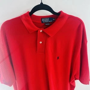 Polo Ralph Lauren uomo XL camicia lino con bottoni rossa $138 nuova - Foto 1 di 8