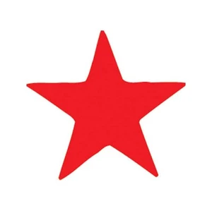 New Teachers School 13mm Red Star Round Merit Stamp - Picture 1 of 4