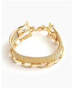 J. Crew Triple-chain Bracelet Gold Tone - Picture 1 of 2