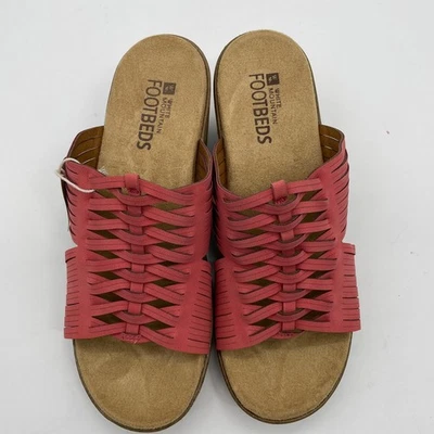New WHITE MOUNTAIN Women's Sz 8 Coral Crete Footbeds 2.5 inch Heeled Sandal - Image 1 of 4