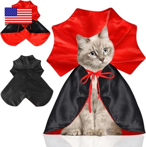 Katze Vampir Umhang-Haustier Halloween Kostüme, Hunde Katzen Cape, Haustier Cosplay Vampir Cl - Bild 1 von 8