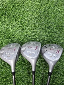Spalding Elite Pro Fit Tour Balanced Set 1 3 5 Woods RH Womens Graphite Golf  - Picture 1 of 10