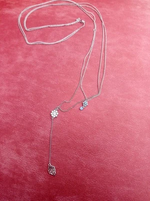 Lange Kette Doppelreihig Silberfarben Boho Ibiza Von H&M - Bild 1 von 4