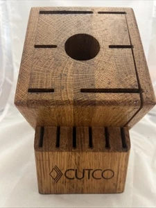 Cutco 13 Schlitz Holz Messerblock Aufbewahrung für 12 Messer und 1 Schärfer Made in USA - Bild 1 von 9