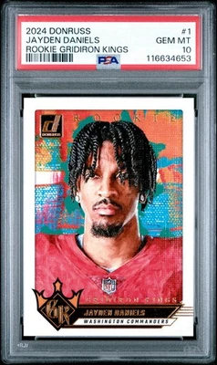 Panini Donruss RC 2024 Gridiron Kings #1 Jayden Daniels PSA 10 Foto 1 de 2