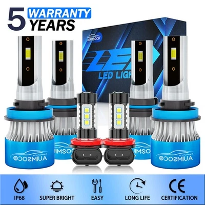 Faros LED de haz alto bajo antiniebla para Saturn Aura 2007-2009 Foto 1 de 4